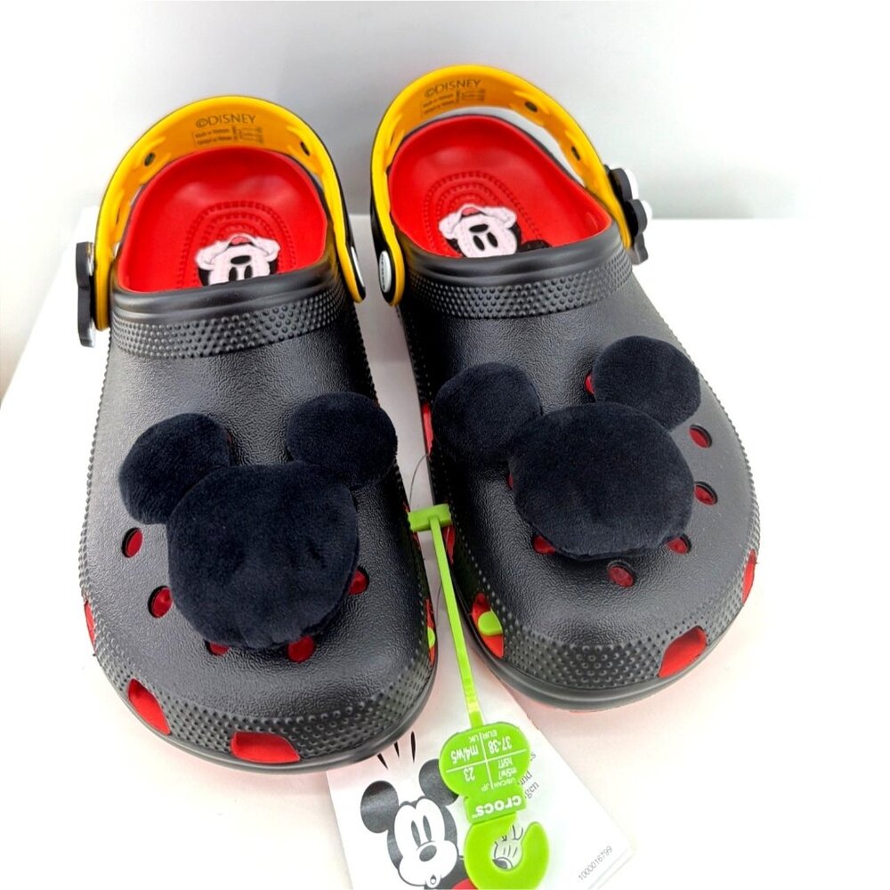 Disney Mickey Mouse Classic Crocs Black Red Unisex Clogs Size Unisex M5 W7